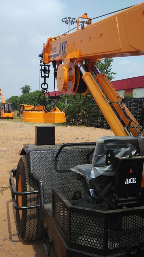 ACE FX 150 Mobile Crane with Magnet Attachment
