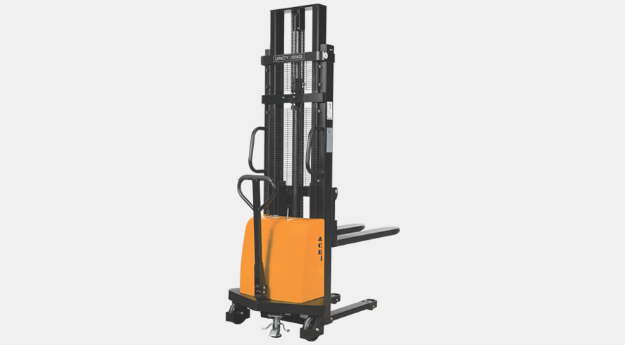 ACE Semi Electric Hydraulic Stacker for Material Storage and Handling in warehouse 